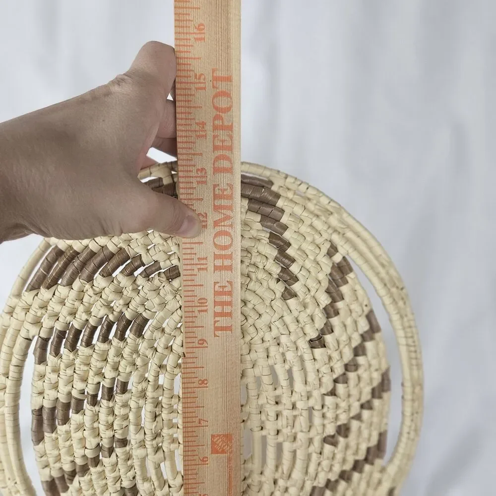 Vintage Handwoven Woven Basket Tray 13